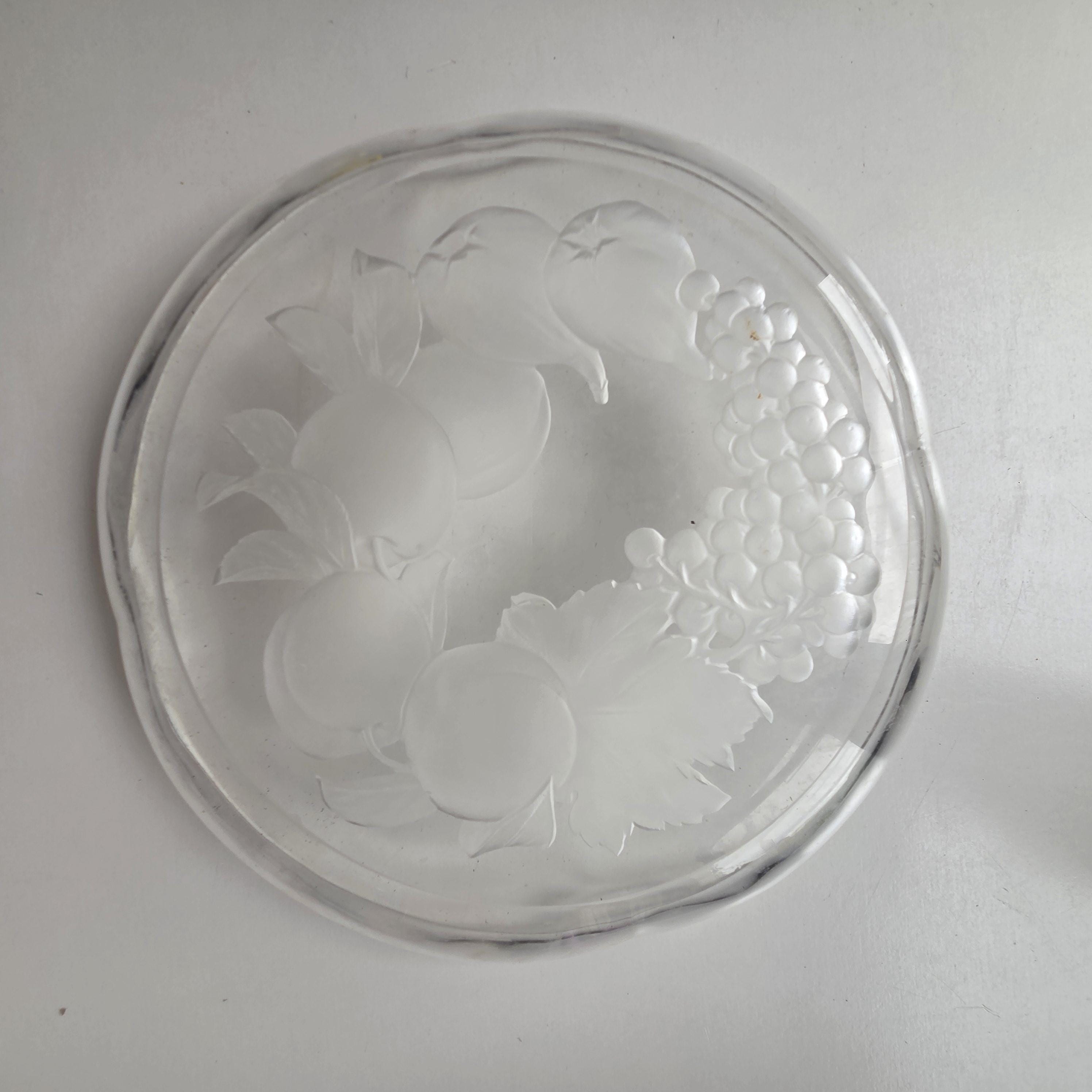 Vintage Hoya Crystal Art Engraving Series Fruit Platter 33 Cm (13