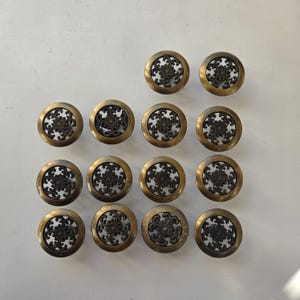 1970s Retro (Aust) Ornate Round Furniture Knobs Set of 14 – 4 cm (1.6 in) – Made in Australia