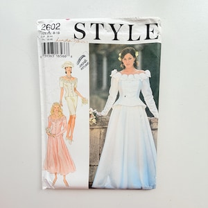 1995 Style 2602 Sewing Pattern - Linda Savis Bridal Gown, Jacket & Skirts (Sizes 8-18) - Uncut and Factory Folded