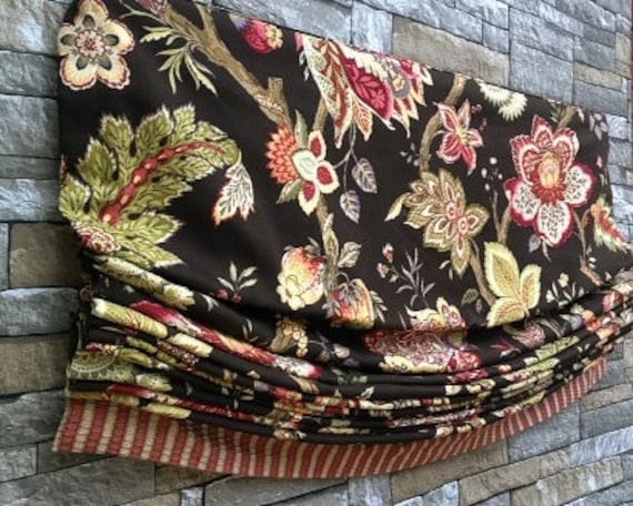 Custom Roman Shade Window Treatment | Banded Relaxed Style | Designer Quality