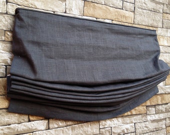 Entspannte Roman Shade Fensterbehandlung | Robert Allen Leinen Slub Stoff | Designer Qualität
