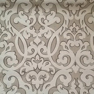 Custom Flat Roman Shade Window Treatment Waverly Scroll Fabric Designer Quality image 3