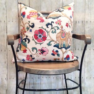 Pillow Cover in Circus Fabric | Designer Quality Accent Throw Pillow