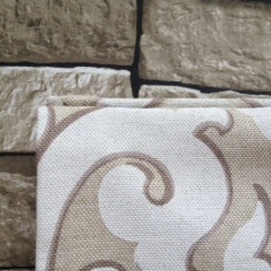 Custom Flat Roman Shade Window Treatment Waverly Scroll Fabric Designer Quality image 2