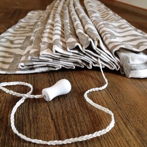 Flat Roman Shade Window Treatment | Lacefield Designs Imperial Bisque Fabric | Designer Quality