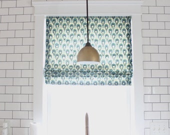 Custom Flat Roman Shade  Window Treatment | Simple Stylings Blog | Designer Quality