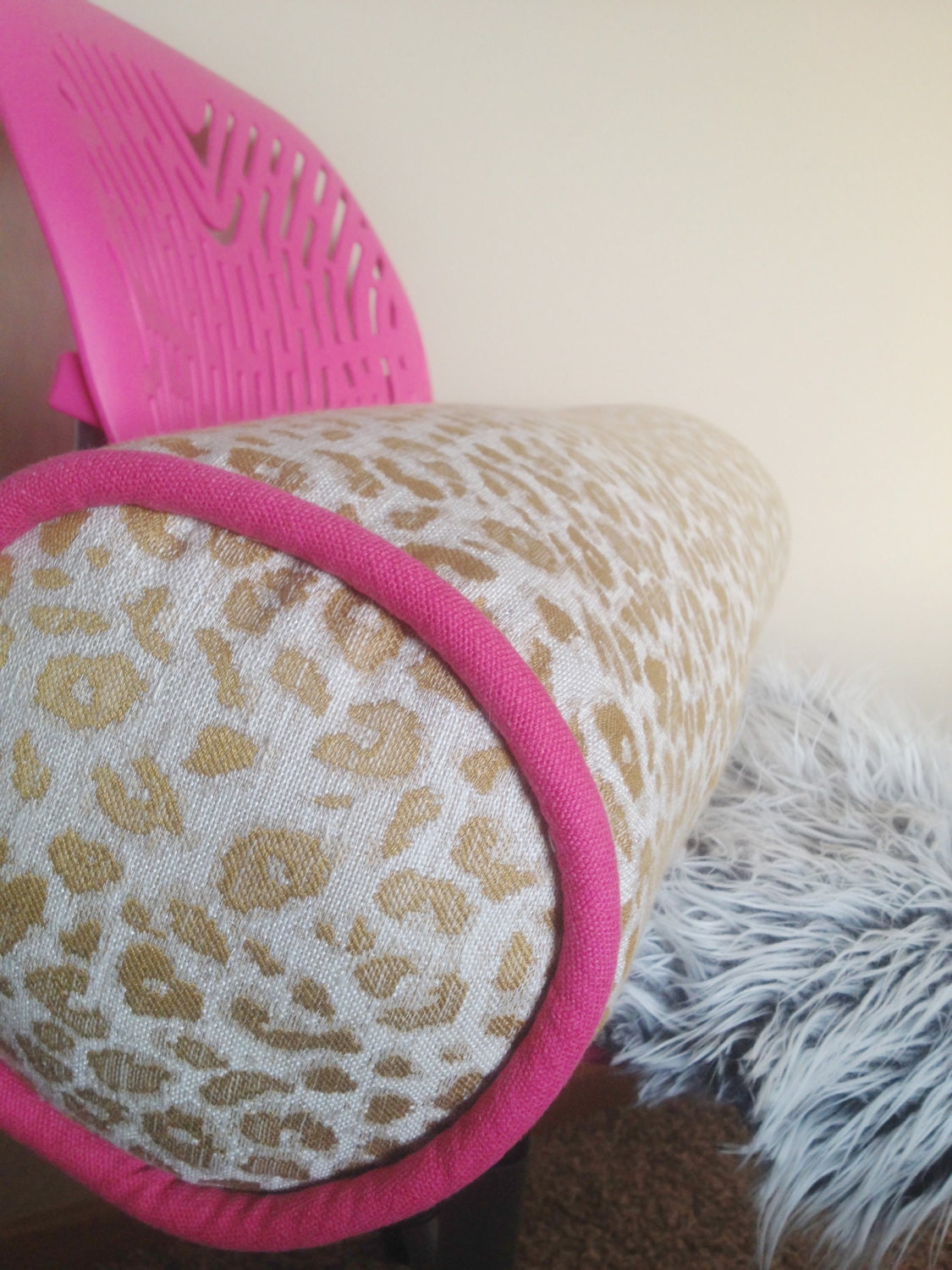 8 x 30 Large Bolster Pillow in Glam Cheetah Fabric with Etsy