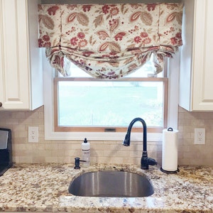 Faux Roman Shade Valance |  London Shade Window Treatment  | Custom Designer Quality