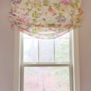 Faux Roman Shade Valance Custom Window Treatment |  Relaxed Style  | Designer Quality