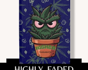 Högre tankar-dagbok | Rolig anteckningsbok om stoner för män | Cannabis-dagbok | Höga idéer-anteckningsbok | Röksessionsdagbok | 420-present till honom