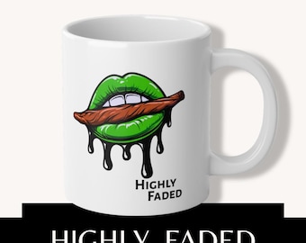 Dripping Green Lips Mug | 20oz Large Mug