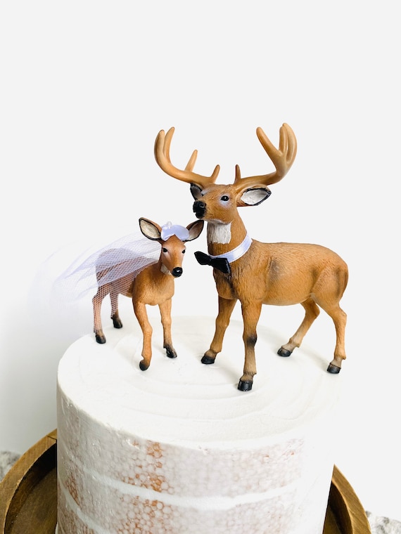 Wedding Party Reception ~Antelope Prong Horn~ Cake Topper Hunter Redneck Funny 