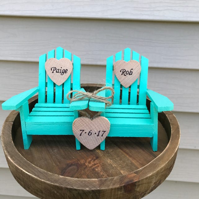Adirondack Beach Chair Wedding Cake Toppers Mr And Mrs Wedding