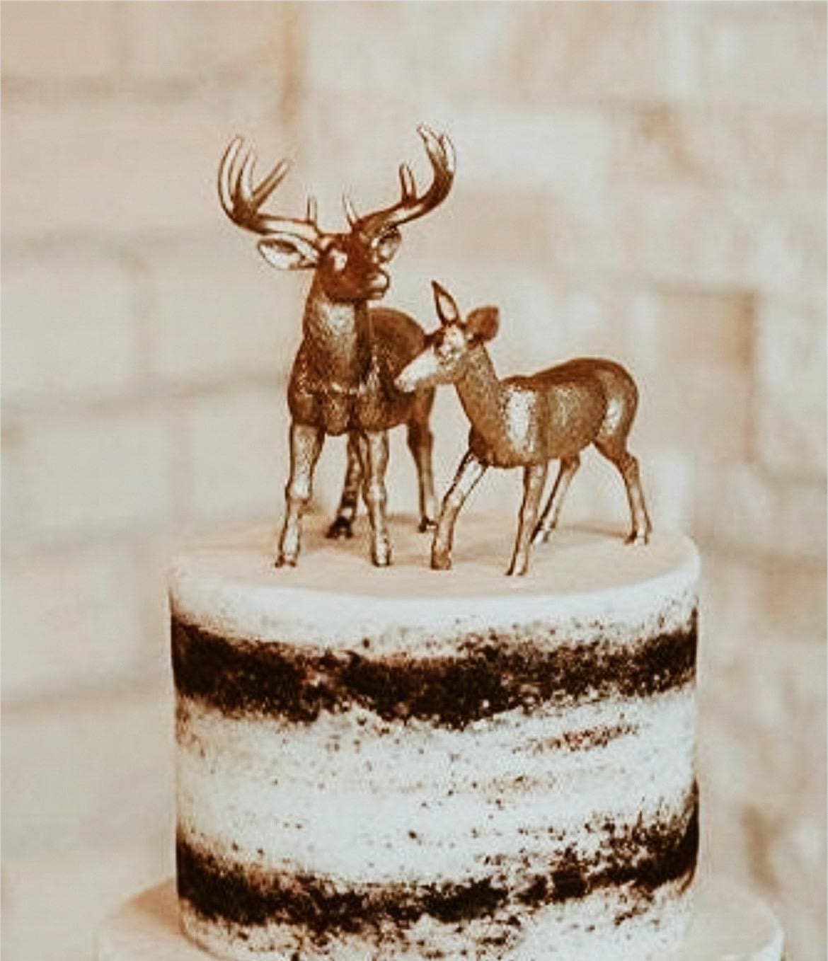 Adorno moderno para tarta de bodas, adorno para tarta de granero, adorno  para tarta de ciervo, adorno para tarta de bodas, adorno rústico para tarta  de ciervo de cola blanca, adorno para, image size:1170x1358