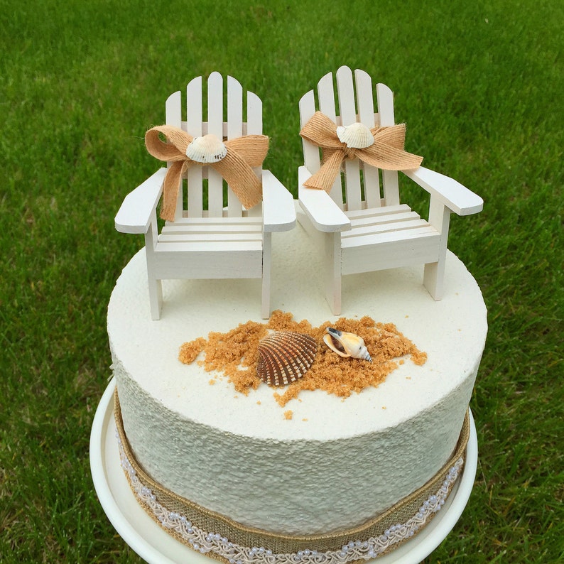 Adirondack Beach Chair Wedding Cake Toppers / Wedding Cake Etsy