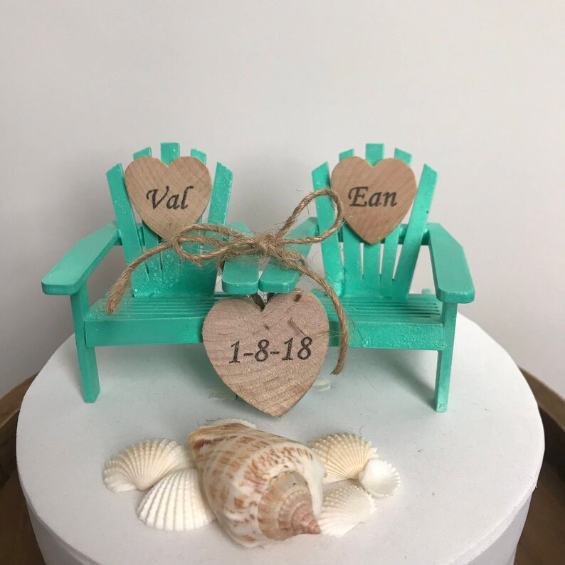 Adirondack Beach Chair Wedding Cake Toppers Mr And Mrs Etsy