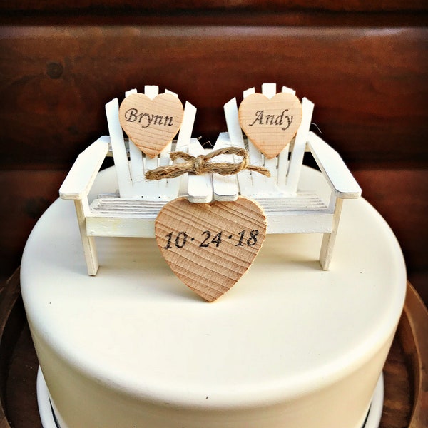 Adirondack Beach Chair Wedding Cake Toppers / Mr and Mrs Wedding Cake Topper Beach Chairs / Beach Chairs/Beach Wedding