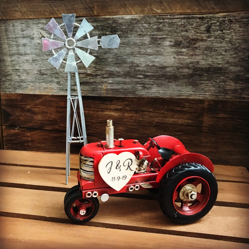 Tractor Wedding / Farmhouse Wedding Cake Topper / Barn Wedding Etsy