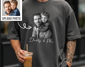 Custom Photo Dad Shirt, Personalized Comfort Colors Dad Shirt, Dad and Kids Picture Tee, Fathers Day Gift for Husband, Dad Tee, Grandpa Gift