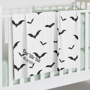 Personalized Goth Baby Swaddle Blanket, Gothic Baby, Bat Blanket, Gothic Baby Blanket, New Baby, Goth Baby Gift, Gothic Nursery