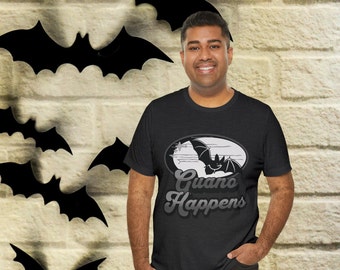 Guano Happens Bat T -Shirt Bella + Canvas 3001, Retro Style