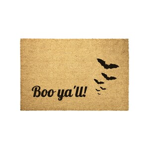 Halloween Doormat Boo Ya'll, Spooky Doormat, Spooky Season, Halloween Party Decor, Halloween Aesthetic, Gothic Home Decor, Gifts for Goths