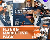 Contractor Flyer Template Canva Bundle – Plumbing, HVAC, Electrician, Painting – 21 Marketing Templates + WhatsApp Ads + Newsletter Bonus