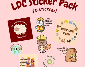 LDC Sticker Pack - 26 Waterproof Vinyl Stickers - + 8 Bonus Stickers!