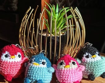 Easy Pinguin Amigurumi Häkelanleitung PDF, Amigurumi Vogel Schlüsselanhänger Anleitung, DIY Tier Plüschtier