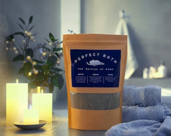 Mineral Bath Salt, Hot Springs Soak, Luxury Magnesium Spa Bath, 11 Baths