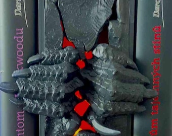 Drachenklaue Buchecke | 3D gedruckte Bücherregal Dekor | Fantasy Buchstützen Einlage | Bücherregal Display | Geschenk für Buchliebhaber
