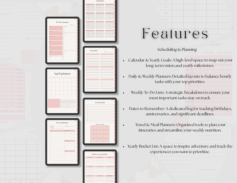 Clean Girl Digital Planner | Daily Weekly Monthly Hyperlinked Planner ...