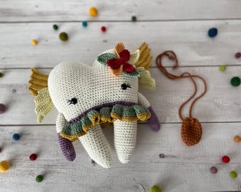 PATRÓN DE GANCHILLO Almohada del Hada de los Dientes / Amigurumi del Hada de los Dientes / Juguete ecológico y sostenible para niños / PDF