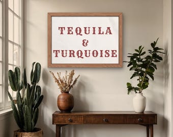Tequila and Turquoise Wall Art | Cowgirl Party Decor | Saloon Collection