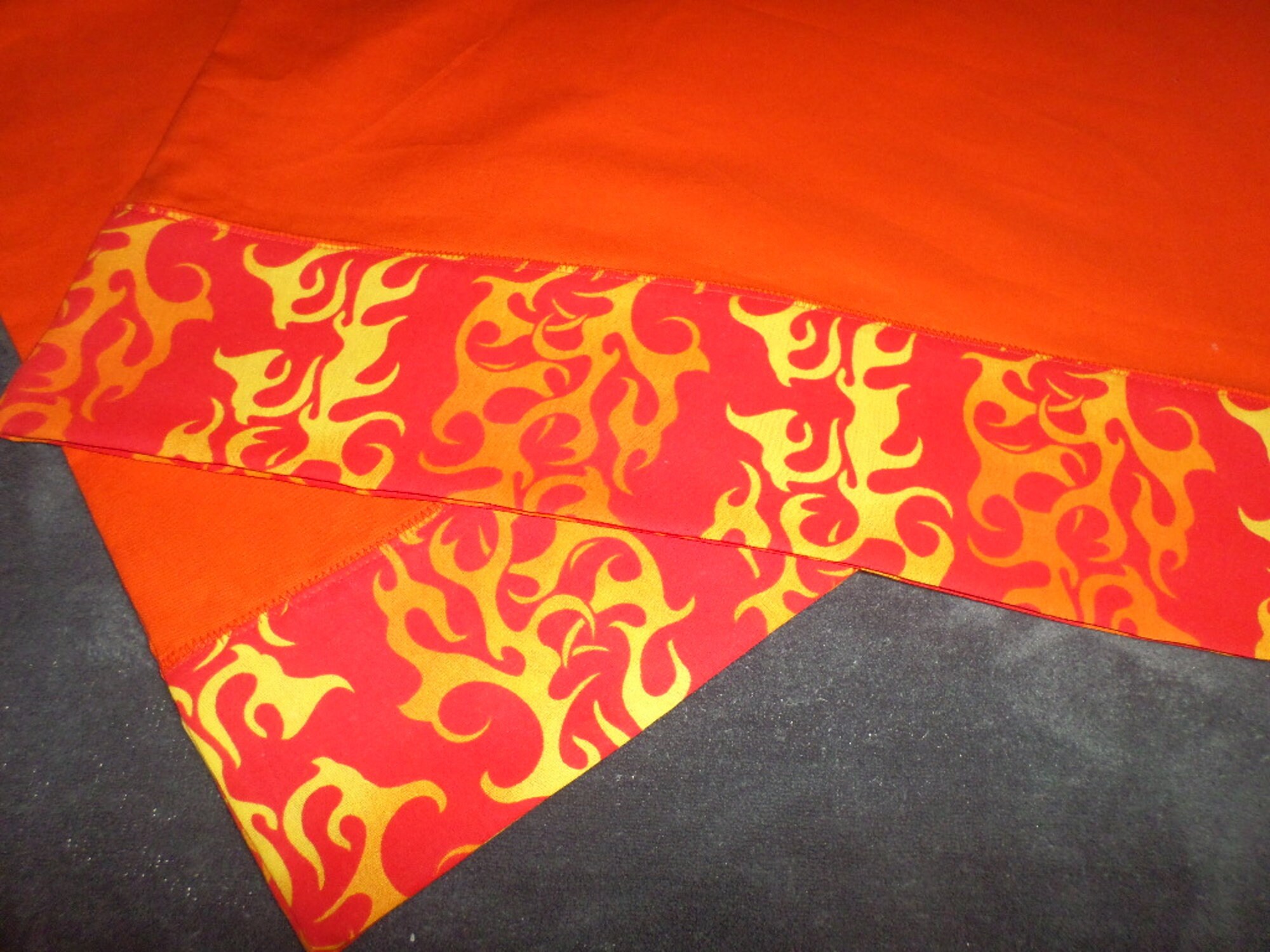 Orange Flame Pillow Cases Bold Bright Standard Pillow Cases Etsy