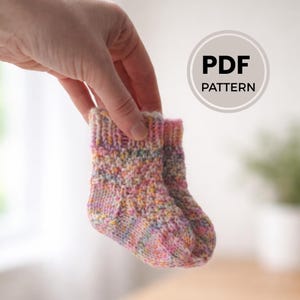 Teo Baby Socks Knitting Pattern PDF – Easy Tutorial for Hand-Knitted Socks