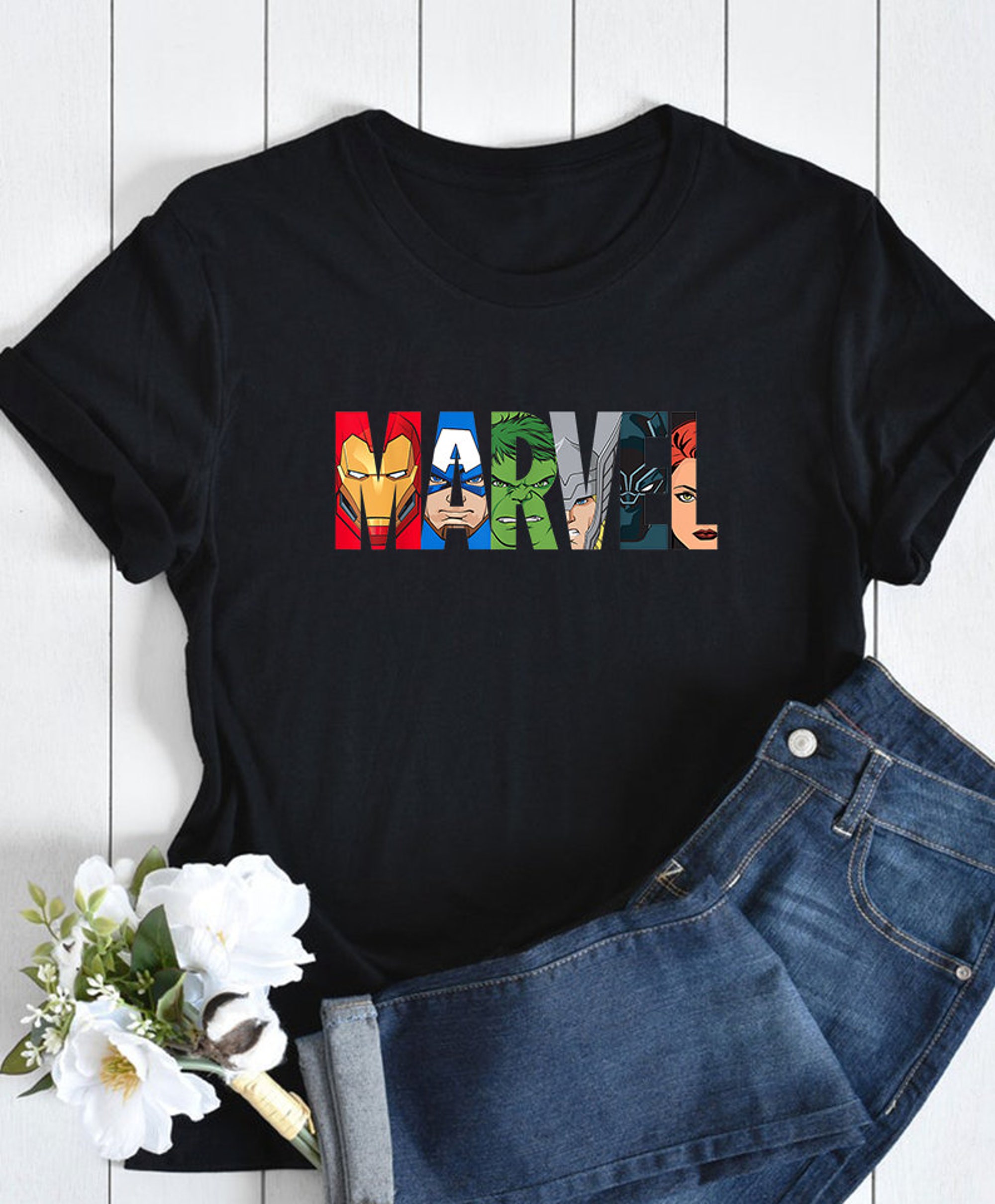 Discover Marvel Logo Avengers Super Heroes T-Shirt For Men