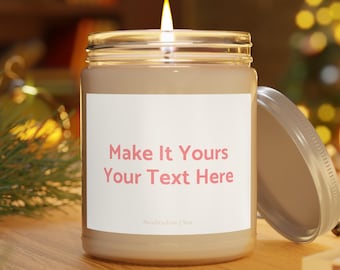 Custom Text Candle, Personalized Candle, Custom Label Candles, Housewarming Candle Gift, Bridesmaid Gift Candles, Gift For Her, Unique Gifts