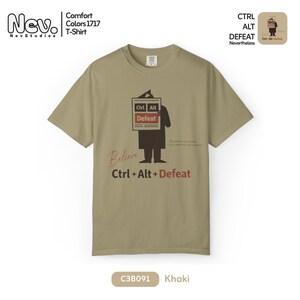 Ctrl Alt Defeat Comfort Colors® Shirt, Funny Tech Humor Tee, Boho Style T-Shirt, Funny Puns Shirts, Programmer Gift, Developer Tees image 7
