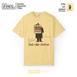Ctrl Alt Defeat Comfort Colors® Shirt, Funny Tech Humor Tee, Boho Style T-Shirt, Funny Puns Shirts, Programmer Gift, Developer Tees image 9