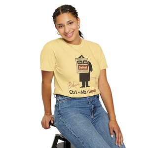 Ctrl Alt Defeat Comfort Colors® Shirt, Funny Tech Humor Tee, Boho Style T-Shirt, Funny Puns Shirts, Programmer Gift, Developer Tees image 8