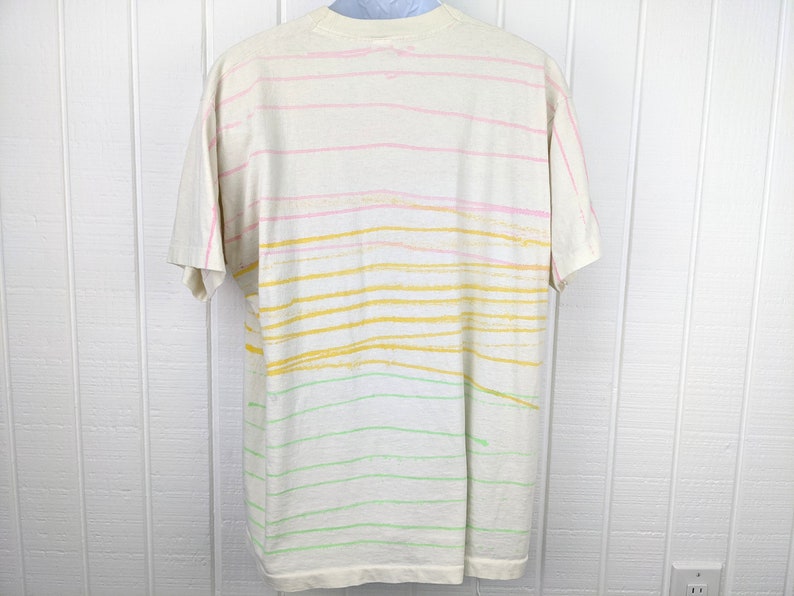 Vintage 1989 B.J Surf Mania Size XL Single Stitch Frog SURF Graphic T Shirt