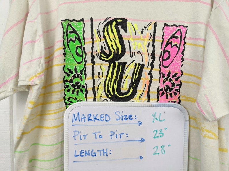Vintage 1989 B.J Surf Mania Size XL Single Stitch Frog SURF Graphic T Shirt