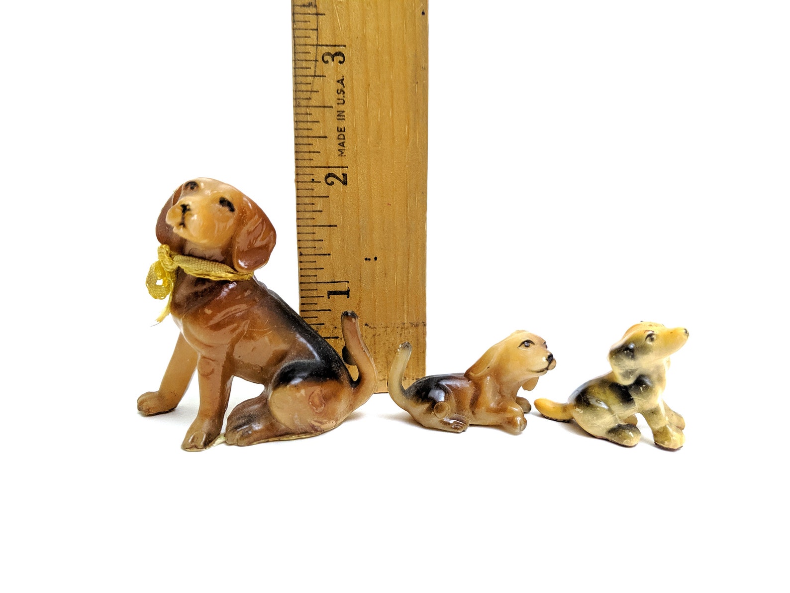 Vintage Miniature Plastic Dog Figurines Hound Dog Figurine Etsy