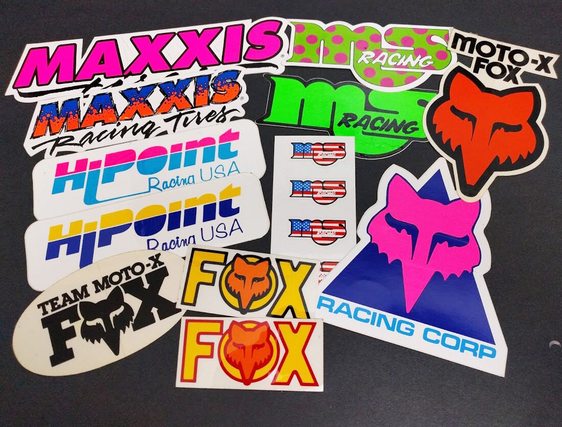 Vintage Motocross Bicycle Sport Racing Decal Sticker Fox Etsy