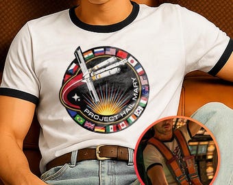 Project Hail Mary Shirt Ringer Tee Mission Patch