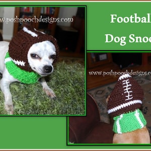 Football Dog Snood Hooded Cowl - Instant Download Crochet Pattern