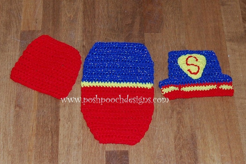 Instant Download Crochet Pattern Super Dog Sweater and Cape Small Dog 2-20 lbs image 4