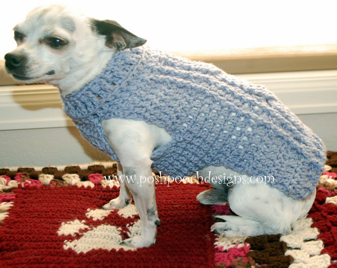 Instant Download Crochet Pattern Cable Stitch Dog Sweater - Etsy