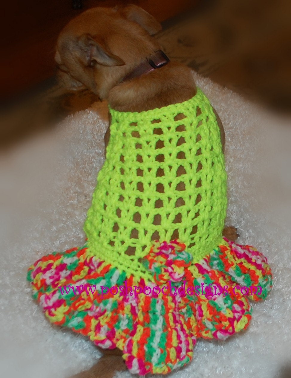 Instant Download Crochet Pattern Halter Dog Dress with Etsy